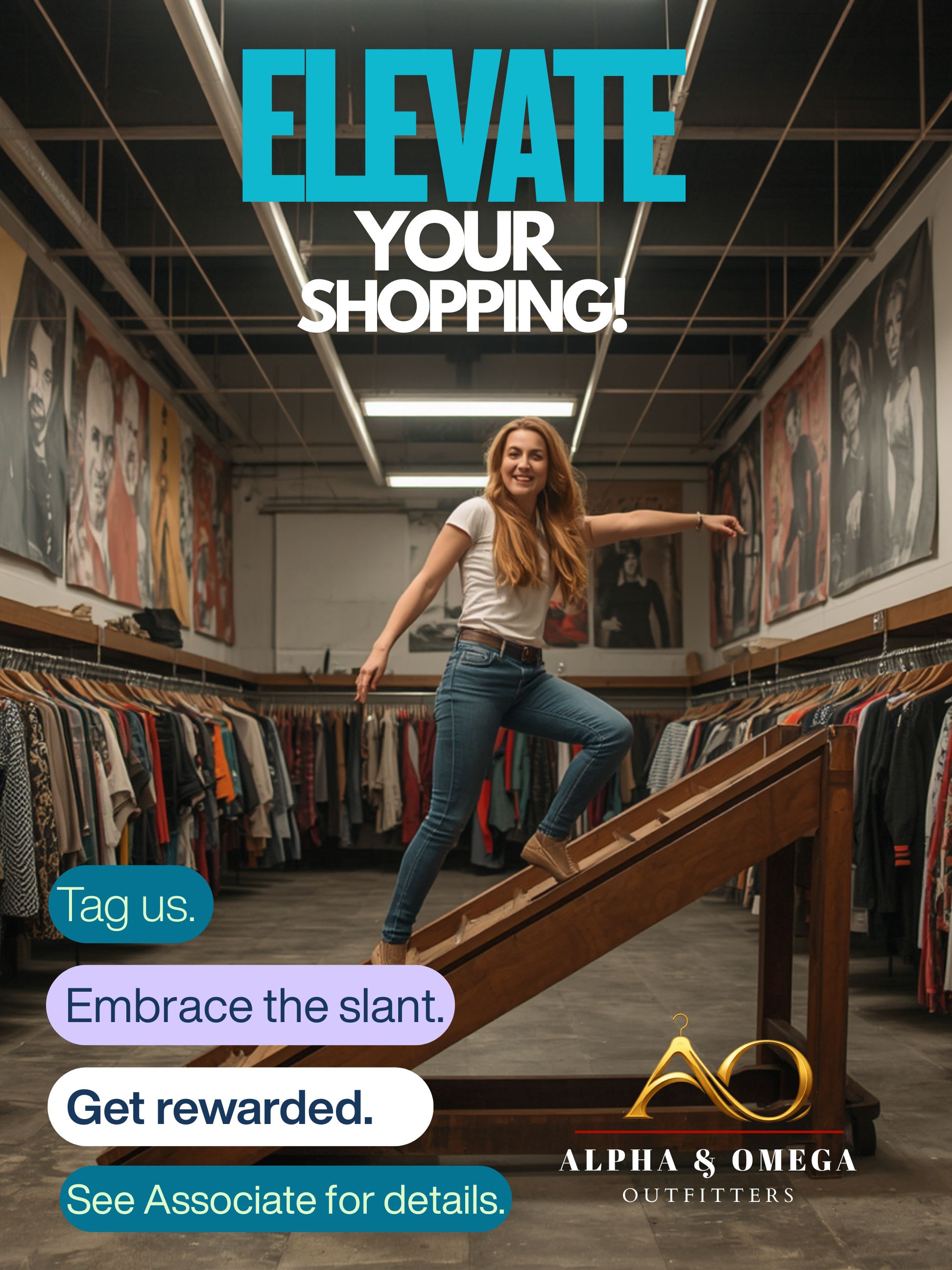 Elevate Your Shopping — Tag us, embrace the slant, get rewarded